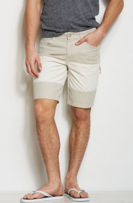 Colorblock Denim Shorts