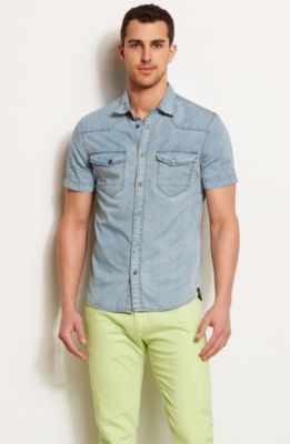 Short Sleeve Denim Shirt