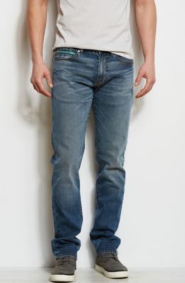 J66 - Contrast Color Staight Leg Jean 
