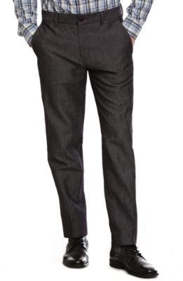Pinstripe Linen Dress Pant