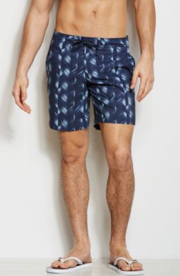 Chevron Print Swim Short