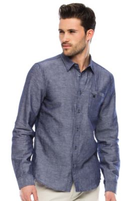 Roll Sleeve Chambray Shirt