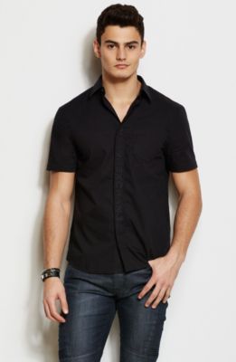 Short Sleeve Logo Placket Shirt<br>Online Exclusive