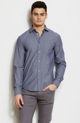 Dotted Jacquard Stripe Shirt