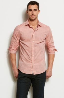 Windowpane Plaid Dress Shirt