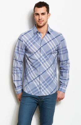 Blue Plaid Shirt<br>Online Exclusive