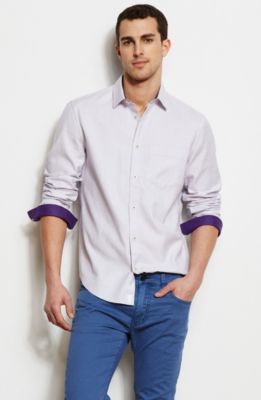 Contrast Cuff Checked Shirt 