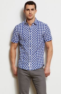 Short Sleeve Buffalo Check Shirt<br>Online Exclusive