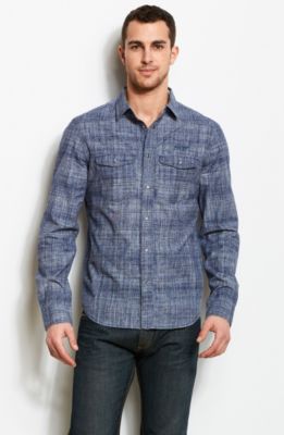Crosshatch Chambray Shirt
