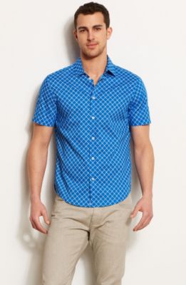 Short Sleeve Geo Lattice Shirt<br>Online Exclusive