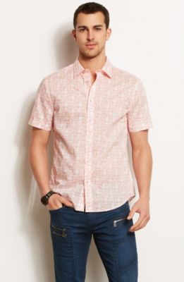 Short Sleeve Board Print Shirt<br>Online Exclusive
