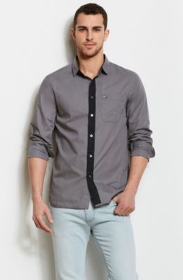 Contrast Placket Shirt<br>Online Exclusive