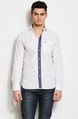 Contrast Placket Shirt<br>Online Exclusive