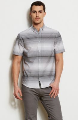 Short Sleeve Ombre Stripe Shirt