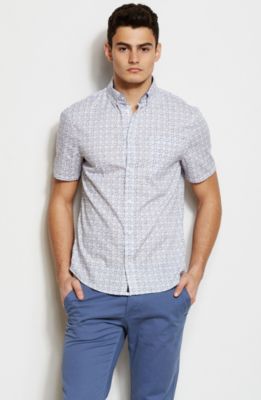 Short Sleeve Geo Print Shirt