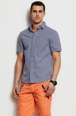 Short Sleeve Checked Shirt