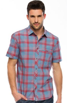 Short Sleeve Faded Plaid