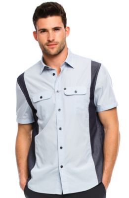 Colorblock Chambray Shirt 