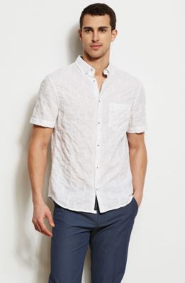Short Sleeve Ikat Stripe Shirt