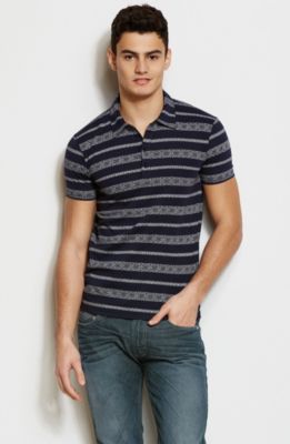 Jacquard Patterned Polo