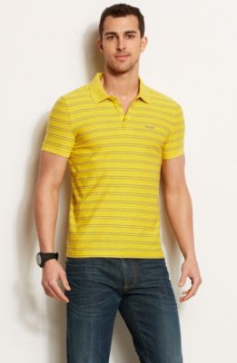 Neon Striped Polo