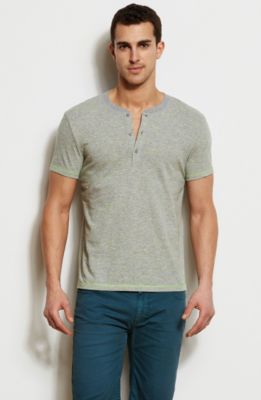 Neon Flecked Henley