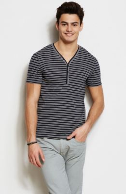 Stripe Pima Henley