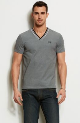Contrast Stripe V-Neck<br>Online Exclusive