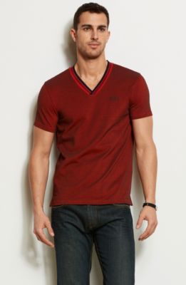 Contrast Stripe V-Neck<br>Online Exclusive