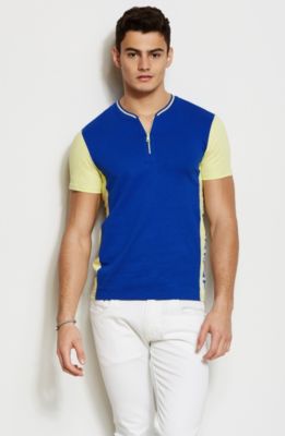 Short Sleeve Zip Tape Henley<br>Online Exclusive