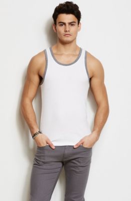Contrast Ribbed Tank