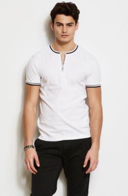 Zip Tape Knit Crew