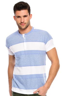 Wide Striped Henley Crew 