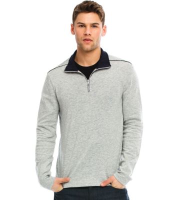 Raw Edge Mockneck
