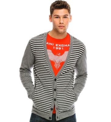 Contrast Stripe Cardigan<br>Online Exclusive