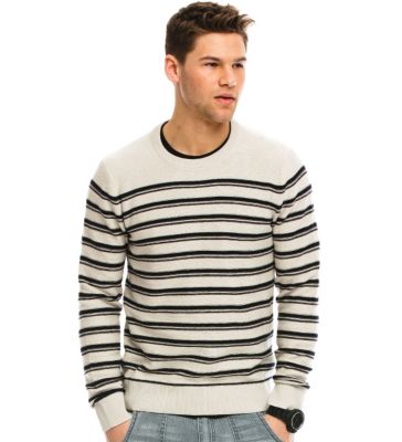 Striped Crew Sweater 
