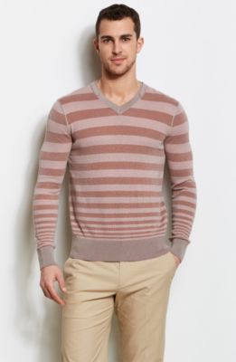 Varied Stripe V-Neck