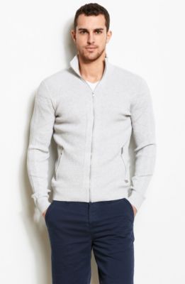 Ribbed Zip Front Sweater