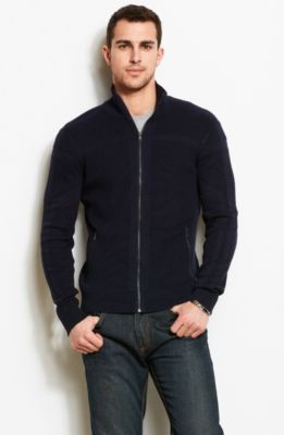 Ribbed Zip Front Sweater