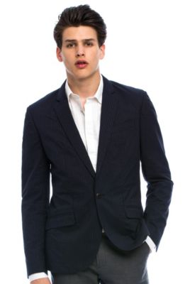 Textured Pinstripe Blazer<br>Online Exclusive