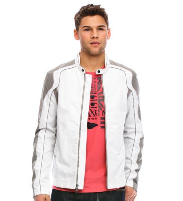 Bi-Color Cotton Moto Jacket