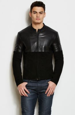 Mixed Leather Jacket