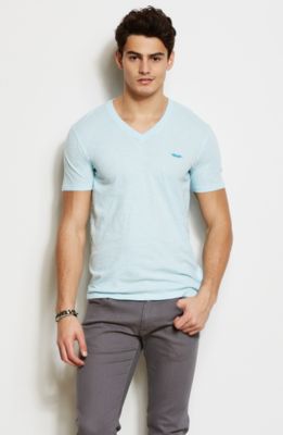 Branded Slub V-Neck Tee<br>Online Exclusive