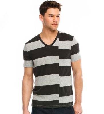 Off-Set Stripe T-shirt 