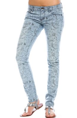 J11 - Graffiti Print Skinny Jean