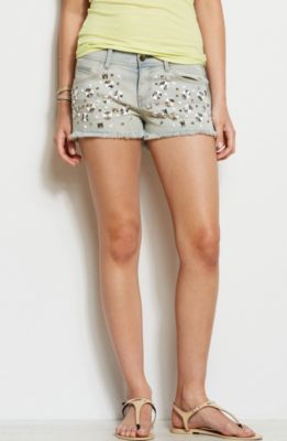 Gem Studded Denim Short