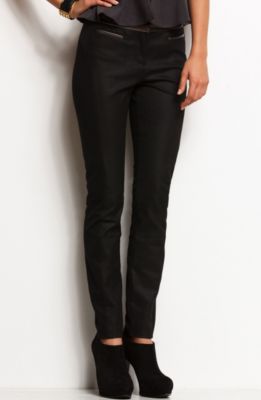 Faux Leather Accent Pant