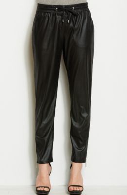 Faux Leather Jogger