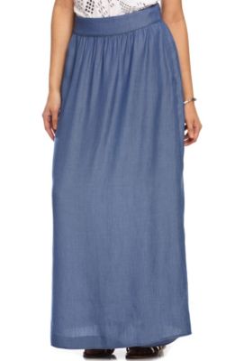 Chambray Maxi Skirt