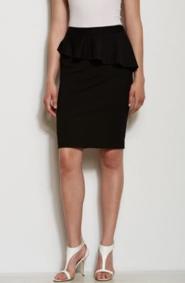 Ponte Peplum Skirt<br>Online Exclusive